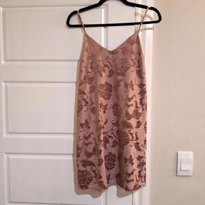 i.Joah Pink Velvet Burnout Sleeveless Dress S Coquette Whimsigoth Soft Girl Mini